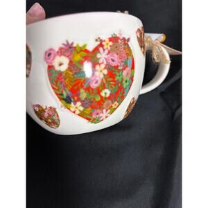Mia Charro Magenta Coffee Cup Hearts NWT